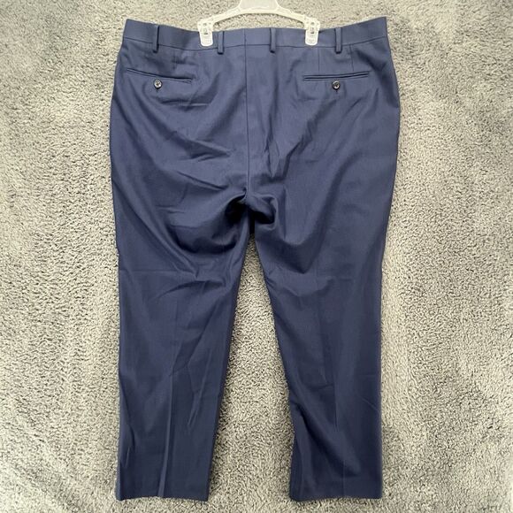Lauren Ralph Lauren Men’s Navy Blue Flat Front Dress Pants Size 42x30 Polyester - Picture 4 of 6